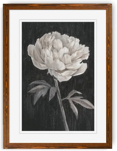 Vista 15 de Renditions Gallery- Lienzo enmarcado con flores blancas y negras Flores blancas y negras 1 juego/marco negro
