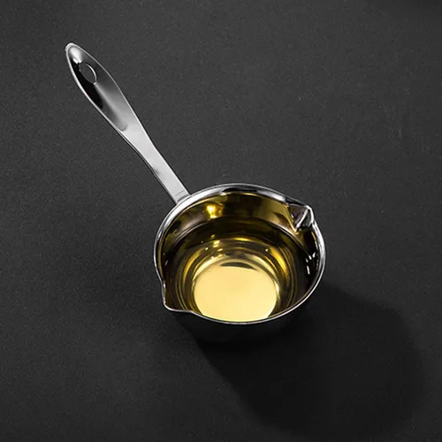 Vista 6 de Zerodis Olla calentadora de mantequilla, acero inoxidable de 10.1 fl oz, plata, sin tapa