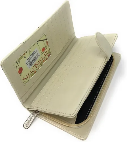 Vista 4 de Shag Wear Cartera grande de animales flamencos para mujeres y adolescentes, piel sintética vegana, color beige, 7 pulgadas, Flamenco, Cartera grande