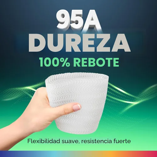 Vista 2 de OVERTURE - Filamento de TPU de 1/16 pulgadas, rollo flexible de poliuretano termoplástico, impresora 3D suave, 95A, carrete de 2.2 libras, precisión