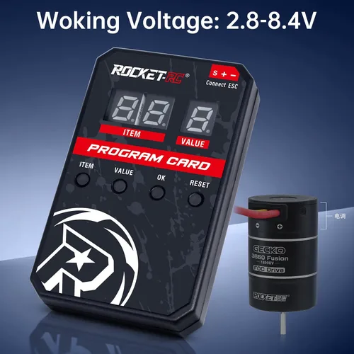Vista 3 de Surpass Hobby ESC Tarjeta de programación RC Car Controlador de velocidad electrónico programador LED solo compatible con motor sin escobillas 3660