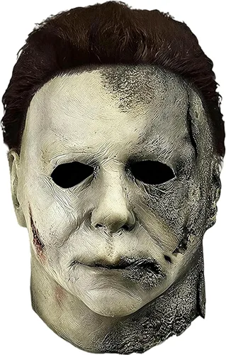 Vista 8 de GTETKDE Máscara de Halloween de Michael Myers 2026 para disfraz de terror y cicatriz 1 máscara de sangre
