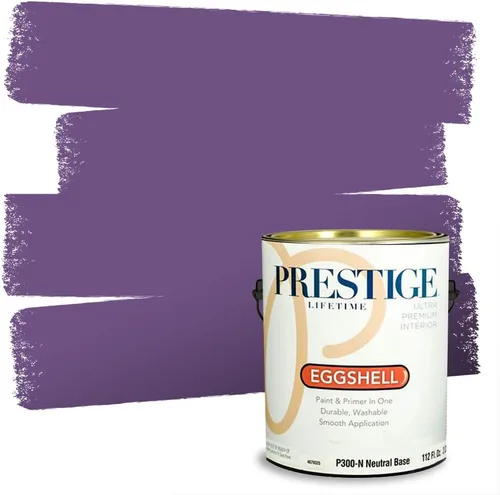 Vista 11 de PRESTIGE Pinturas de pintura interior e imprimación en uno, 1 galón, plano, combinación comparable de Sherwin Williams* Kimono Violet*