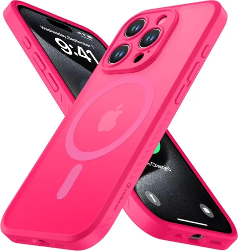 Vista 23 de CellEver Funda magnética fuerte para iPhone 15 Pro [protección de cámara] [prueba de caídas de grado militar] [compatible con MagSafe] Funda delgada