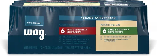 Vista 11 de Marca de Amazon - Wag Stew - Comida para perros enlatada, receta de carne de res y vegetales, lata de 13.2 onzas (paquete de 12)