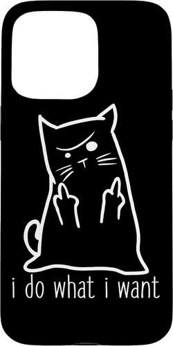 Vista 31 de I Do What I Want Rude Kitty Flipping Bird Middle Finger Gift Case for iPhone 17