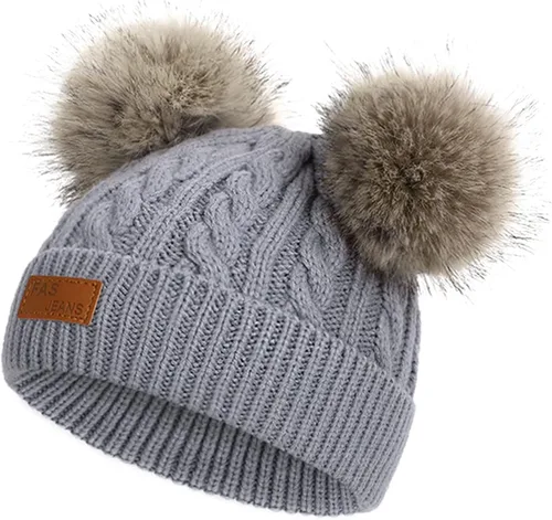 Vista 4 de Century Star Baby Girl Hats Winter Cute Baby Beanies for Girls Boys Knit Baby Hats Warm Infant Toddler Hat Pom Pom Caps
