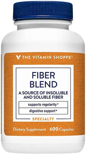 Vista 5 de The Vitamin Shoppe Mezcla de fibra, fuente natural insoluble y (100 cápsulas)