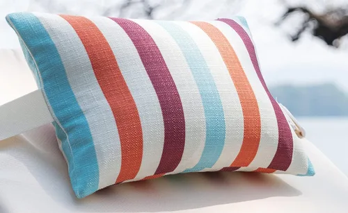Vista 6 de Almohada para silla de playa al aire libre, almohadas para silla de piscina con inserto y rayas elásticas ajustables para sillón reclinable