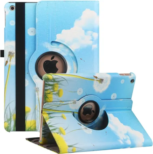 Vista 19 de Funda para iPad de 9ª generación 2021 de 10.2 pulgadas/8ª generación 2020 / 7ª generación 2019, rotación de 360 grados con soporte de visión Flores