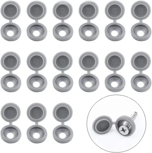 Vista 10 de INCREWAY 100 tapas de plástico para tornillos y arandelas plegables M3, cubiertas decorativas (negro)