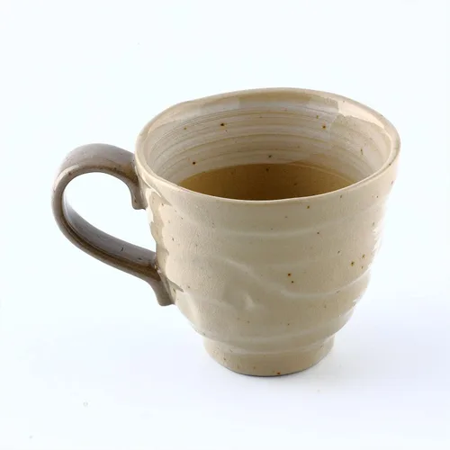 Vista 6 de Juego de 2 tazas de café japonesas hechas a mano de cerámica, tazas de té japonesas, 8.8 onzas Taza de café hecha a mano japonesa