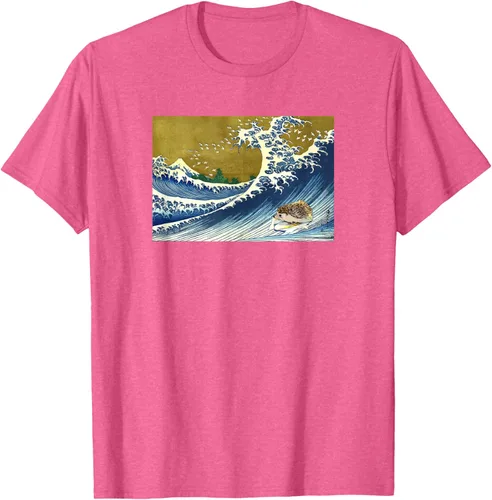 Vista 24 de Camiseta de surf japonés con diseño de erizo Azul Marino