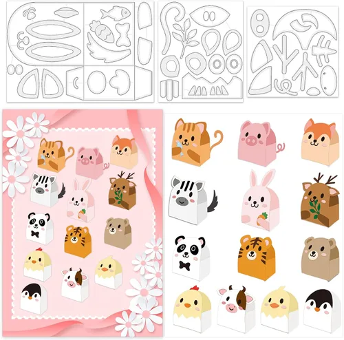 Vista 17 de INFUNLY 11 piezas de troqueles de plumas de metal, troqueles para hacer tarjetas, plantillas de plumas en capas, troqueles para relieve para álbum