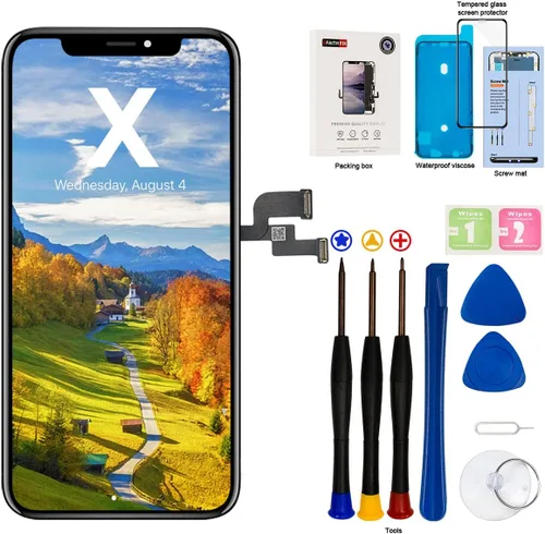 Vista 33 de EFAITHFIX para iPhone 11 Reemplazo de pantalla COF de 6.1 pulgadas, marco de pantalla LCD, ensamblaje de pantalla táctil 3D, digitalizador