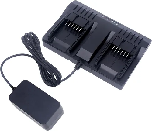 Vista 8 de Biswaye WA3875 20V Li-ion Cargador de doble puerto compatible con Worx 18V/20V PowerShare batería WA3578 WA3575 WA3525 WA3520 WA3512 WA3512.1 WA3742