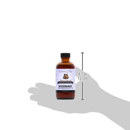 Vista 5 de Sunny Isle Aceite de ricino negro jamaicano de romero 4 oz Tratamiento para el crecimiento del cabello Para cuero cabelludo y piel propensa al