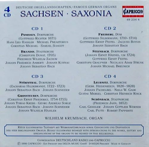 Vista 2 de Sachsen Famous German Organs - Wilhelm Krumbach