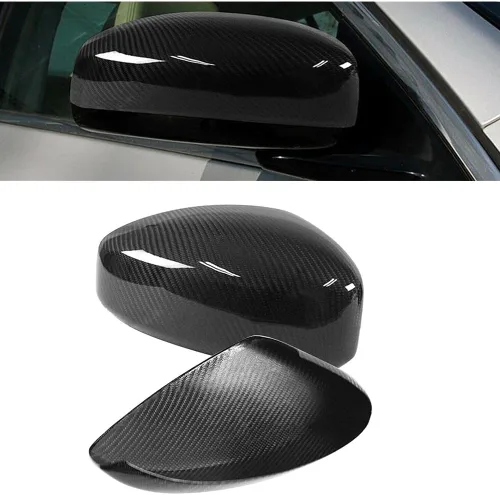 Vista 8 de Espejo lateral de fibra de carbono real Añadir en tapas de cubierta para Infiniti G35 Coupé 2003-2007