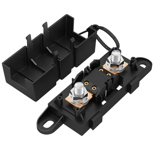 Vista 7 de Joinfworld MEGA - Portafusibles de coche con fusible de 80 A, portafusibles automotrices con cubierta para automóviles, camiones, vehículos