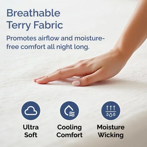 Vista 7 de Protector de colchón Queen impermeable – Funda de colchón tamaño Queen – Protector de cama impermeable – Sábana bajera absorbente de hasta 16