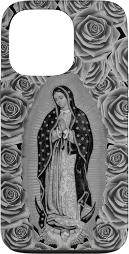 Vista 10 de Funda para iPhone 14 Pro Max Our Lady Virgen De Guadalupe Virgen María Floral