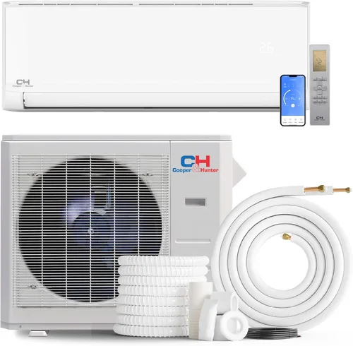 Vista 9 de Cooper & Hunter Serie Olivia, 9.000 BTU, 230V, 24 SEER2, Sistema de aire acondicionado/calefacción Mini Split sin conductos, inversor de zona única