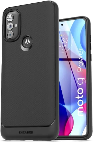 Vista 5 de ENCASED Funda Thin Armor para Moto G Power 2022 Funda de agarre delgada, negro mate (Motorola G-Power 2022)