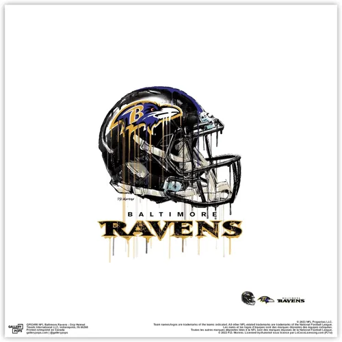 Vista 9 de Trends International Gallery Pops NFL Baltimore Ravens - Póster de pared con casco de goteo, 12.00 x 12.00 pulgadas, versión de marco negro