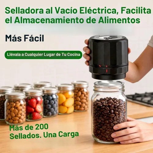 Vista 5 de M11 - Sellador al vacío de tarros Mason - Kit de sellado al vacío de tarros Mason eléctrico con tapas Mason de boca ancha y regular, sellador al