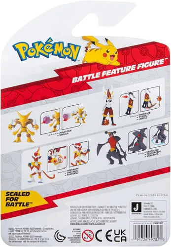 Vista 4 de Pokémon Garchomp - Figura de batalla de 4.5 pulgadas, figura de Garchomp lista para batalla con ataque de cola