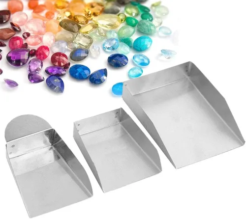 Vista 7 de Pala de joyería para cuentas perlas cucharada herramientas con/sin mango, 3 piezas, equipo de joyería