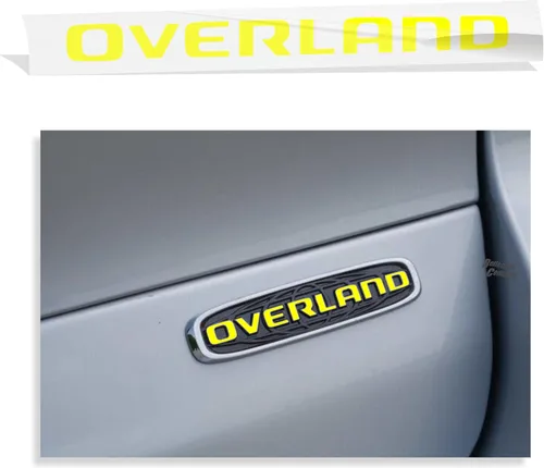 Vista 5 de Reflective Concepts Pegatinas para Jeep Grand Cherokee L Overland 2021-2022 con emblema para puerta trasera (color: amarillo brillante)