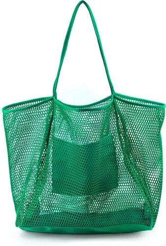 Vista 16 de Bolso de hombro para mujer Hoxis de malla, para la playa