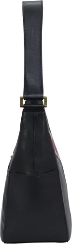 Vista 4 de Anuschka Bolso de mano de cuero genuino para mujer Hobo clásico con bolsillo lateral
