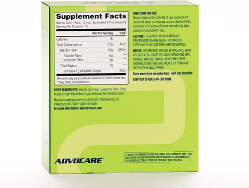 Vista 2 de AdvoCare Suplemento dietético de fibra - Suplemento de fibra con fibra soluble e insoluble - Mezcla de bebida de suplemento de fibra - Mezcla