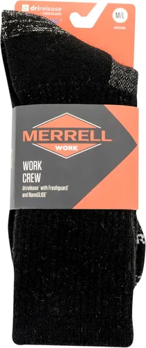 Vista 3 de Merrell unisex-adult Premium Wool Work Crew Socks Arch Support and Breathable Mesh