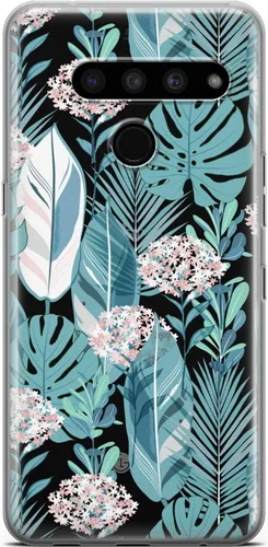 Vista 11 de Mertak Clear Phone Case Compatible with LG Stylo 6 5 4 K61 K51S K41S K30 K20 Q70 Q60 Slim Lightweight Design Cover Tropical Abstract Girls Flamingo