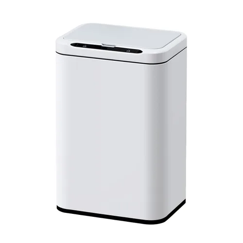 Vista 10 de ELPHECO Basurero de acero inoxidable para oficina, 6.6 galones, con sensor de movimiento, rectangular, automático, sin tacto, para hotel y sala