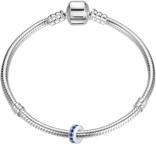 Vista 5 de Colgantes de clip de plata de ley para pulseras Pandora Azul (1 unidad)