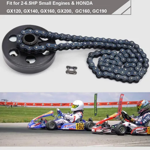 Vista 9 de Embrague centrífugo, embrague Go Kart de 3/4" de diámetro interior, 10 dientes, para cadena #40/#41/#420, compatible con mini bicicleta, Go Kart