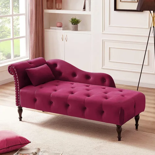 Vista 10 de HomSof Silla moderna de interior con tumbona sin brazos con patas de madera maciza