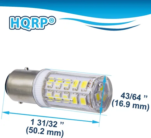 Vista 7 de HQRP BAY15d Bombilla LED de repuesto para bombilla Ancor Marine 529340 529341 521158 521162 521166 529344 base de índice de contacto doble, 33LED