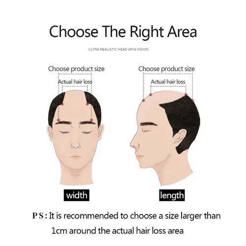 Vista 7 de Pelo corto para hombre, cabello humano real, clip en piezas de cabello para cubrir la pérdida de cabello blanco, tupé de 6.3x7.1 in, hecho a mano