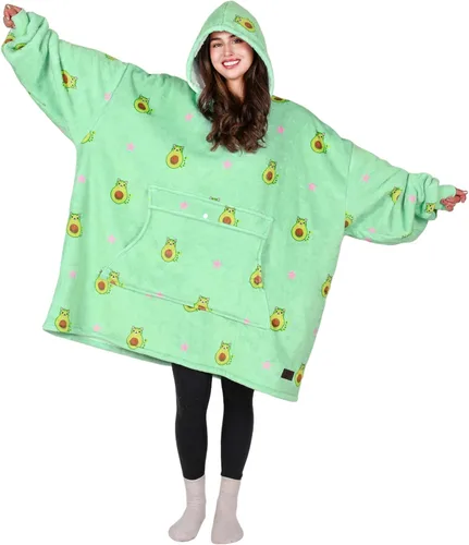Vista 47 de Tirrinia - Sudadera con capucha de gran tamaño, manta de sherpa cómoda, reversible, gigante, para adultos, hombres, mujeres, adolescentes, esposa