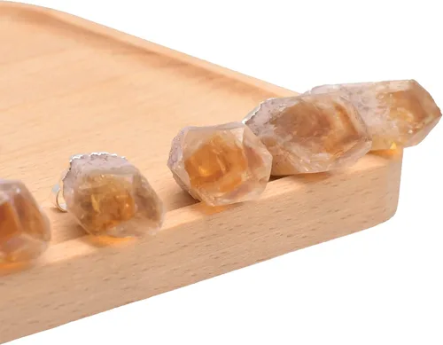 Vista 3 de Paialco Handmade Natural Irregular Citrine Crystal Raw Gemstone Pendant Necklace