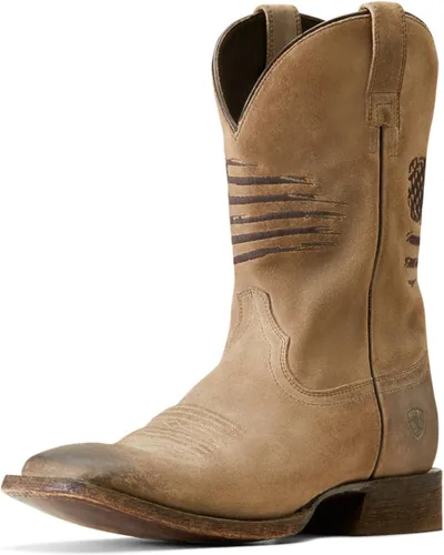 Vista 3 de Botas Ariat Circuit Patriot Western para hombre Bar parte superior café