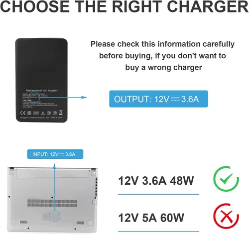 Vista 8 de Fancy Buying Cargador portátil de 48 W 12 V 3.6 A para Microsoft Surface Pro 2 Surface Pro 1 y Surface RT Tablet, Windows 8 Tablet 1536