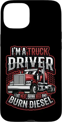 Vista 9 de Truck Driver Eat Meat Drink Beer and Burn Diesel Semi Truck Case for iPhone 17