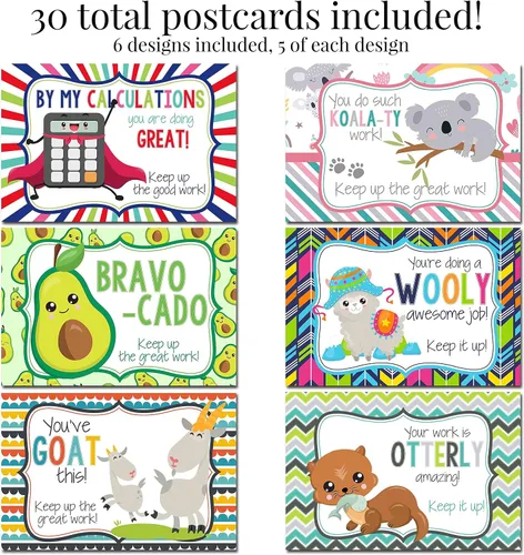 Vista 7 de AmandaCreation - Tarjetas en blanco con temática de animales para estudiantes de profesores, tarjetas de notas de relleno de 4 x 6 pulgadas